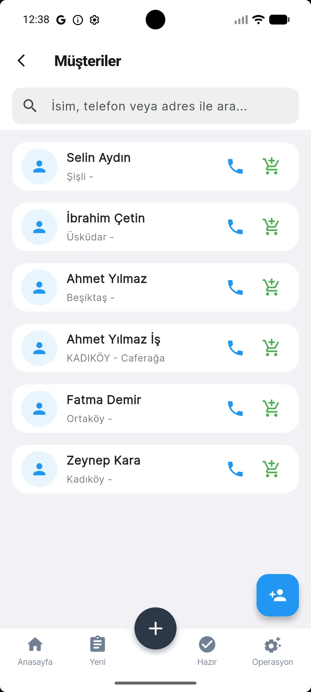 HalıGo Müşteri Yönetimi